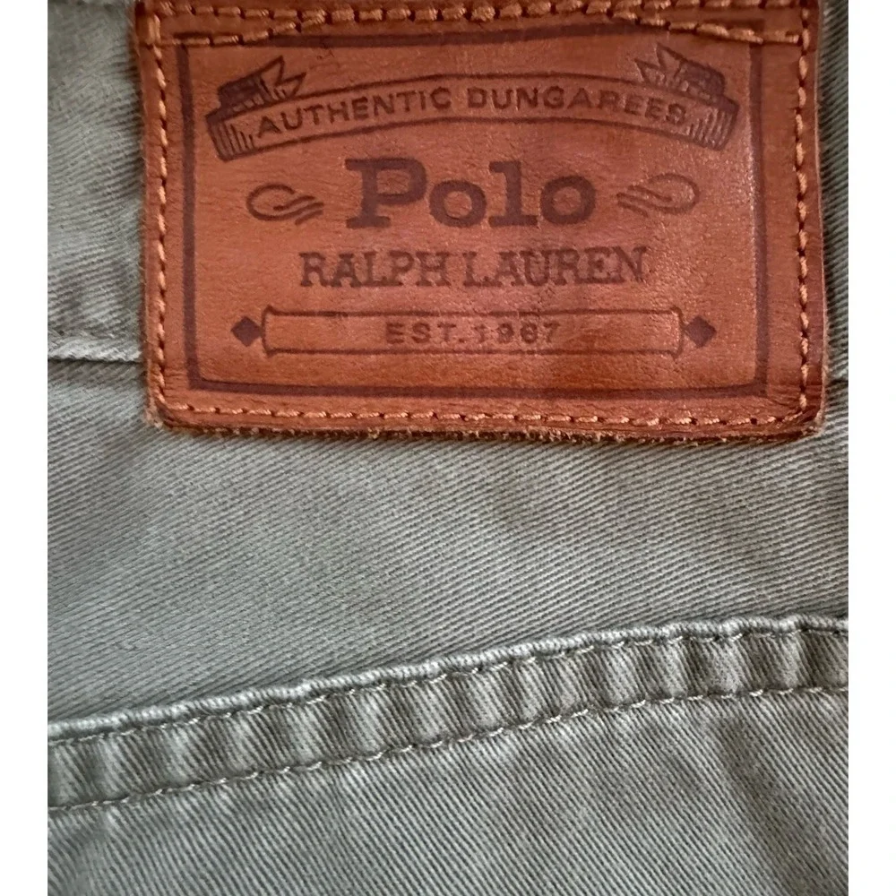 Polo Ralph Lauren 650 Straight Leg Pants Mens‎ 34x30 Green/Gray Casual